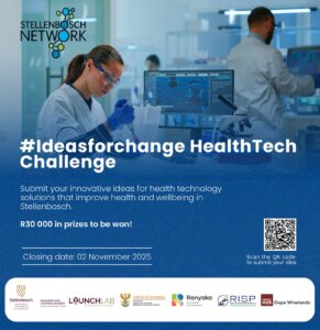 Poster for #IdeasForChange HealthTech Challenge